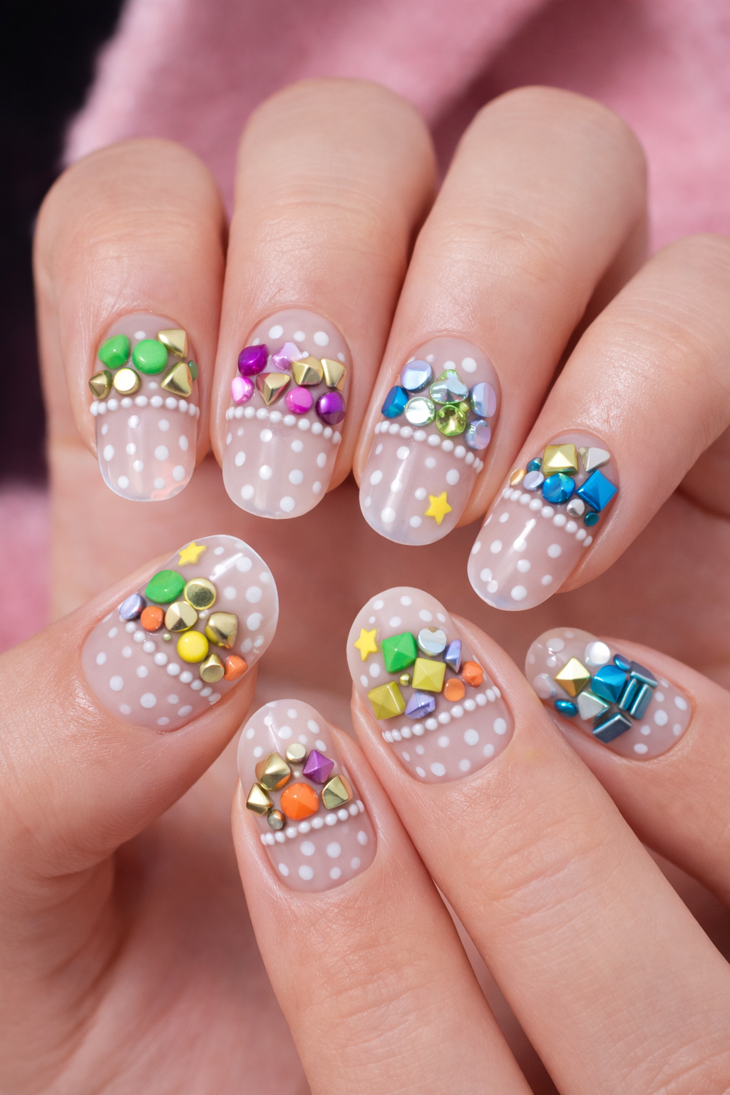 Queen - Colorful Studs - Stones20