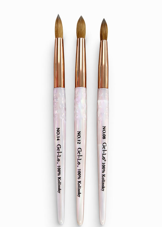 Gel-Le - Acrylic Brush -100% Kolinsky (Pink Handle)