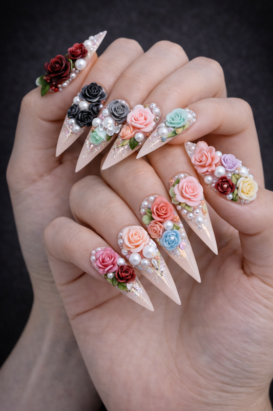 3D Flowers - Nail Charms