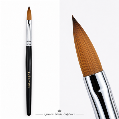 Gel-Le - Acrylic Brush #10 - Black Handle (Pressed)