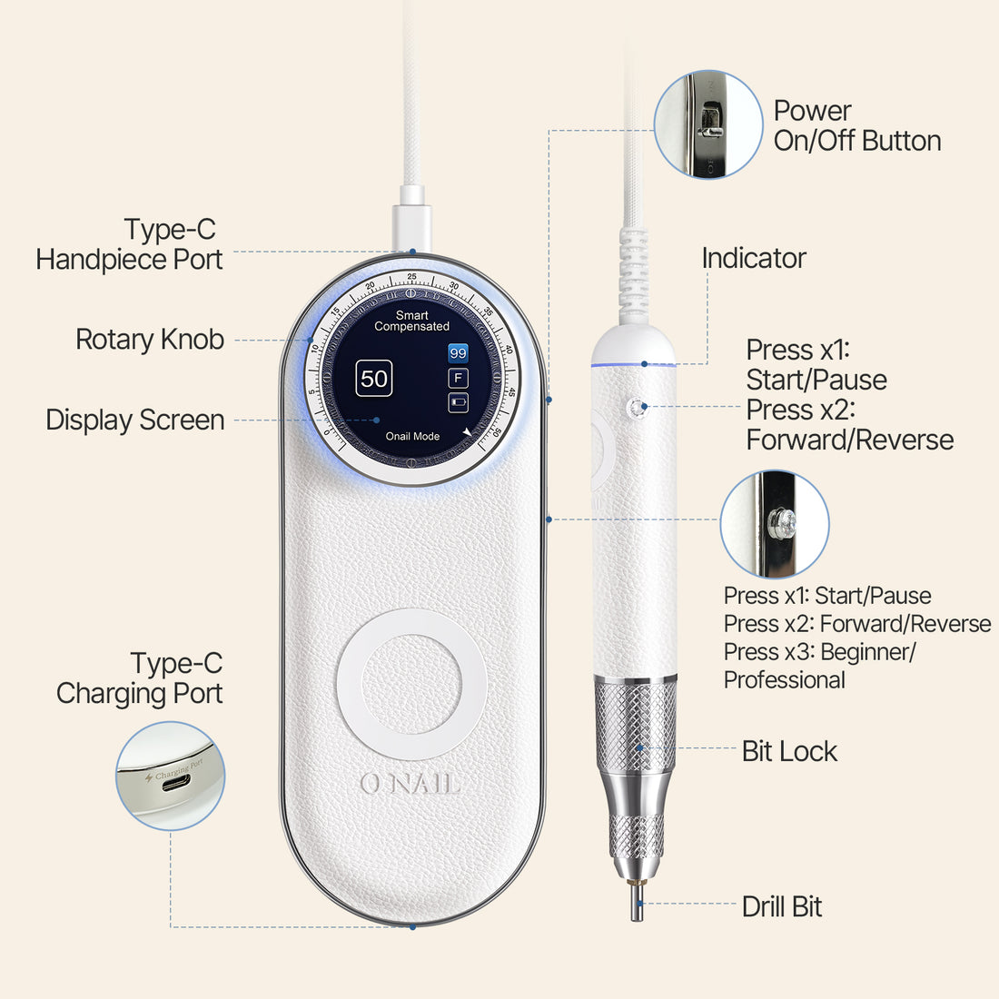 ONAIL - Nail Drill Pro Max