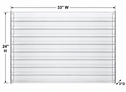 Dip Powder Wall Rack - Acrylic Display - 2oz (120 Jars)