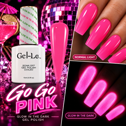 Gel-Le - Glow In The Dark Gel - GL01 Go Go Pink