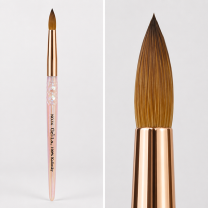 Gel-Le - Acrylic Brush -100% Kolinsky (Pink Handle)