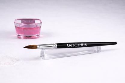 Gel-Le - Acrylic Brushes #16 Kolinsky - Black Handle (Pressed)