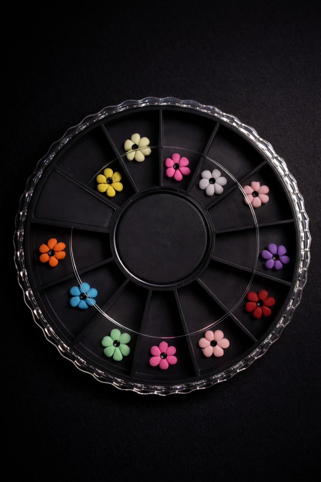 Berkeley - Ceramic 3-D Nail Art - Flower w/ Stone