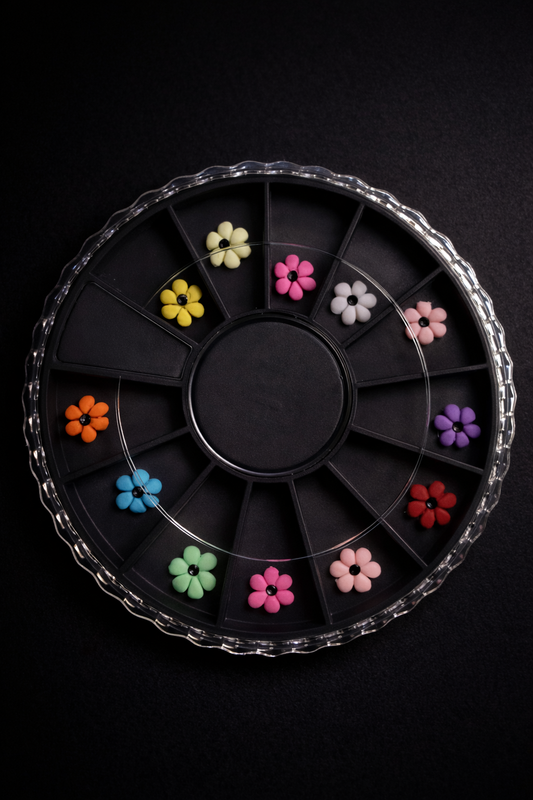 Berkeley - Ceramic 3-D Nail Art - Flower w/ Stone