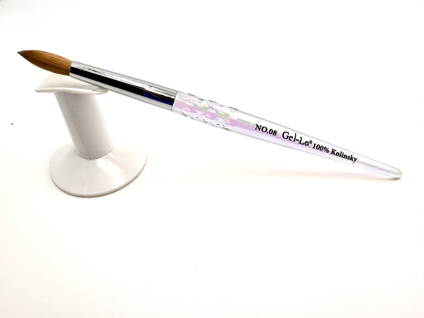 Gel-Le - Acrylic Brush - 100% Kolinsky (Clear Handle)(Not Pressed)