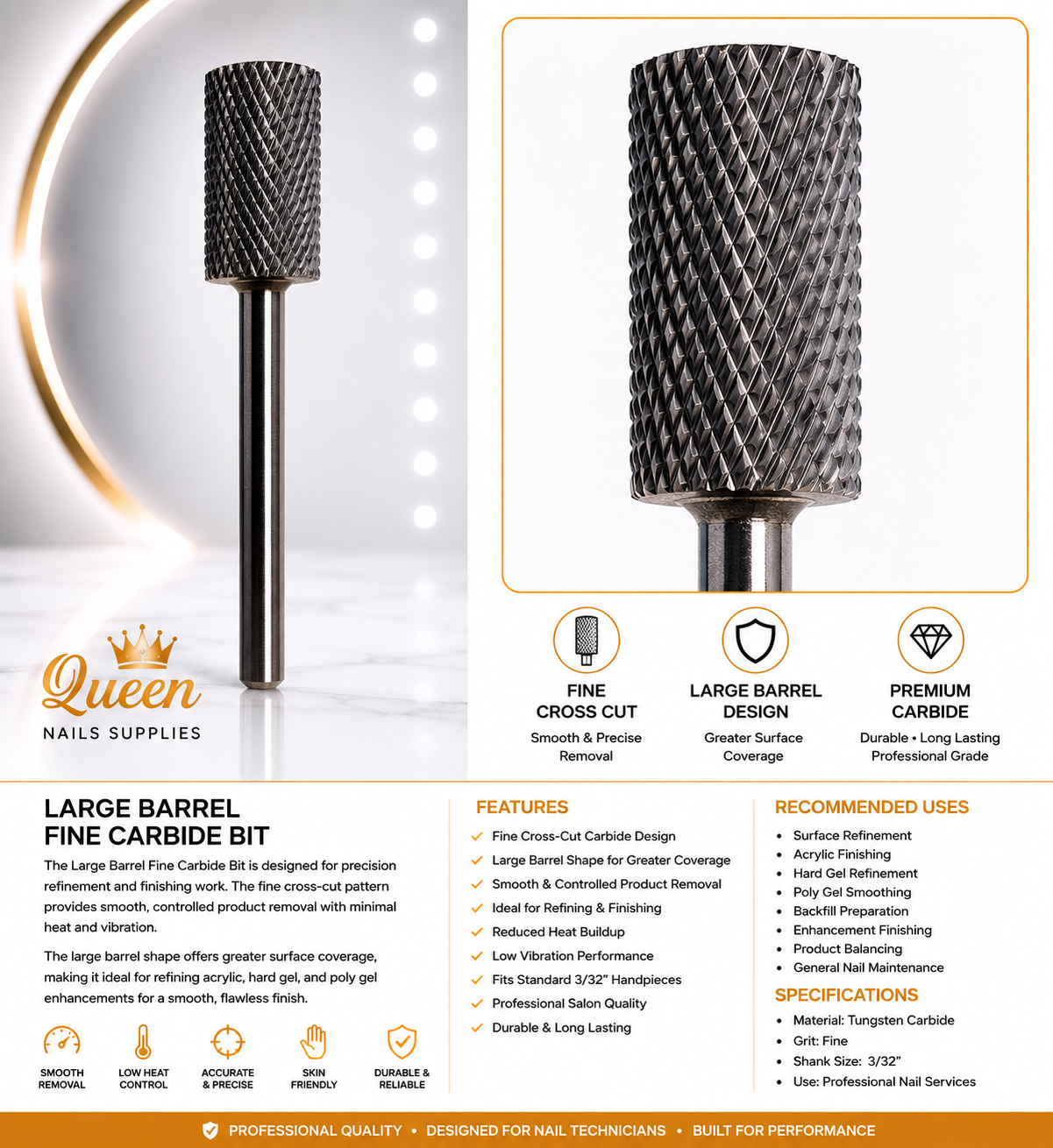 Carbide Bits Fine - LG Fine - Large