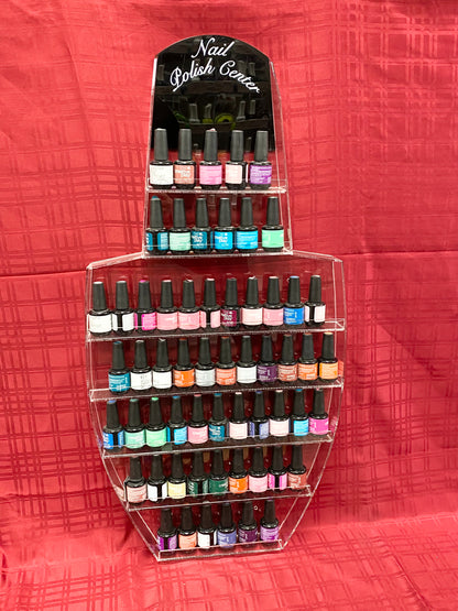 Polish Wall Rack - Acrylic Display - (57 bottle)(Bottle Shapped)