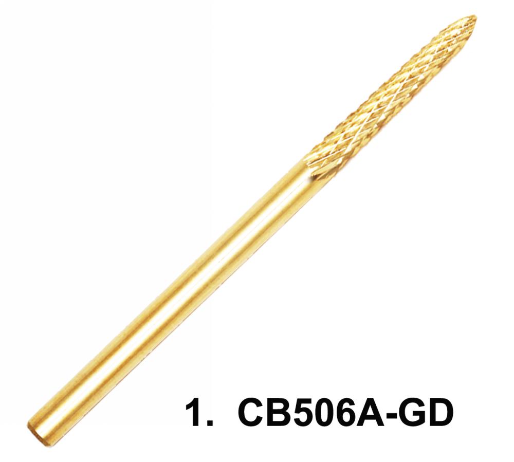 Carbide Bit | Under The Nail - 3/32" Shank - Gold - Standard head