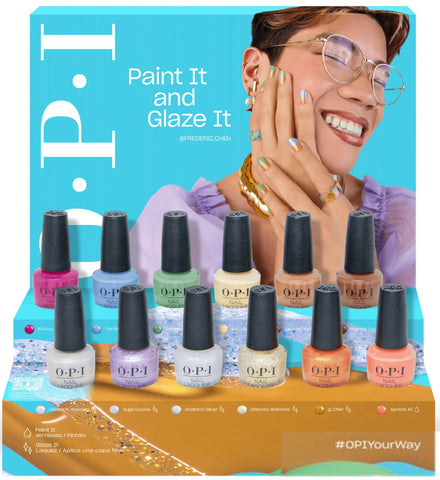 OPI -  Paint It and Glaze It - Spring '24 Collection (Polishes Only)(With Display)