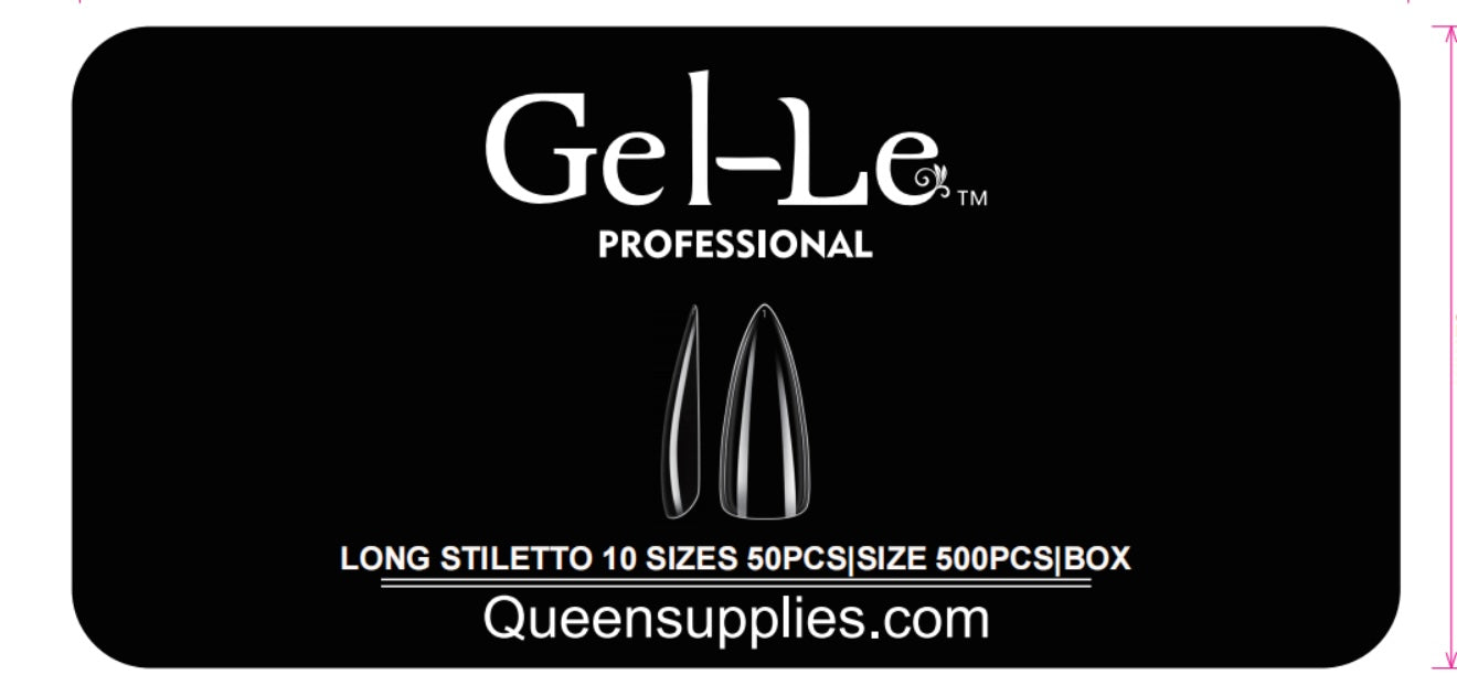 Gel-Le Long Stiletto Full Coverage tips