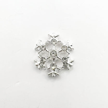 Queen - Nail Charms 10pc - #245 Silver Gem Snowflakes