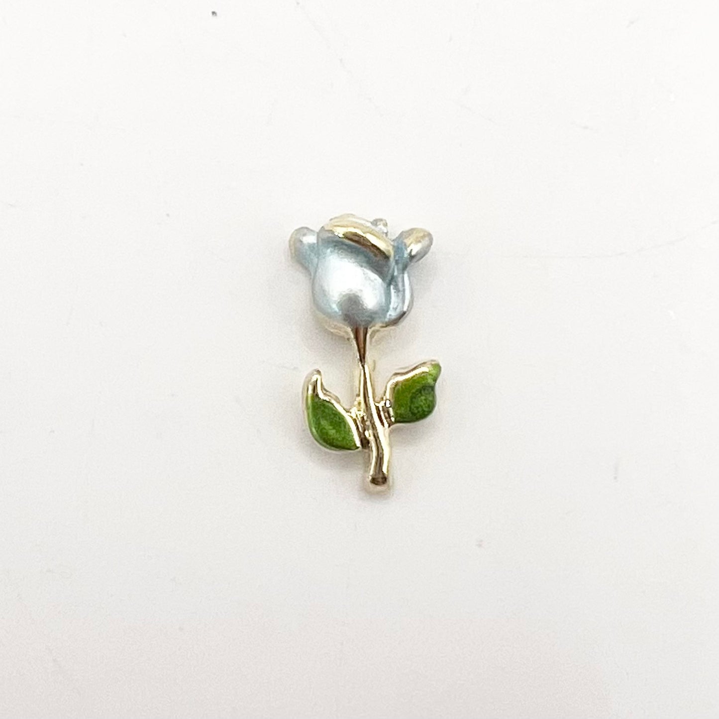 Queen - Nail Charms 10pc - #295 Gold Blue Roses