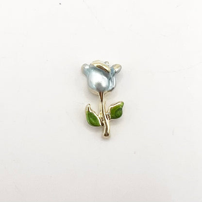 Queen - Nail Charms 10pc - #295 Gold Blue Roses