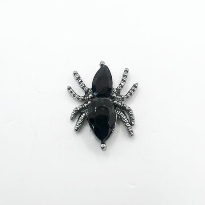 Queen - Nail Charms 10pc - #400 Dark Silver Black Spiders