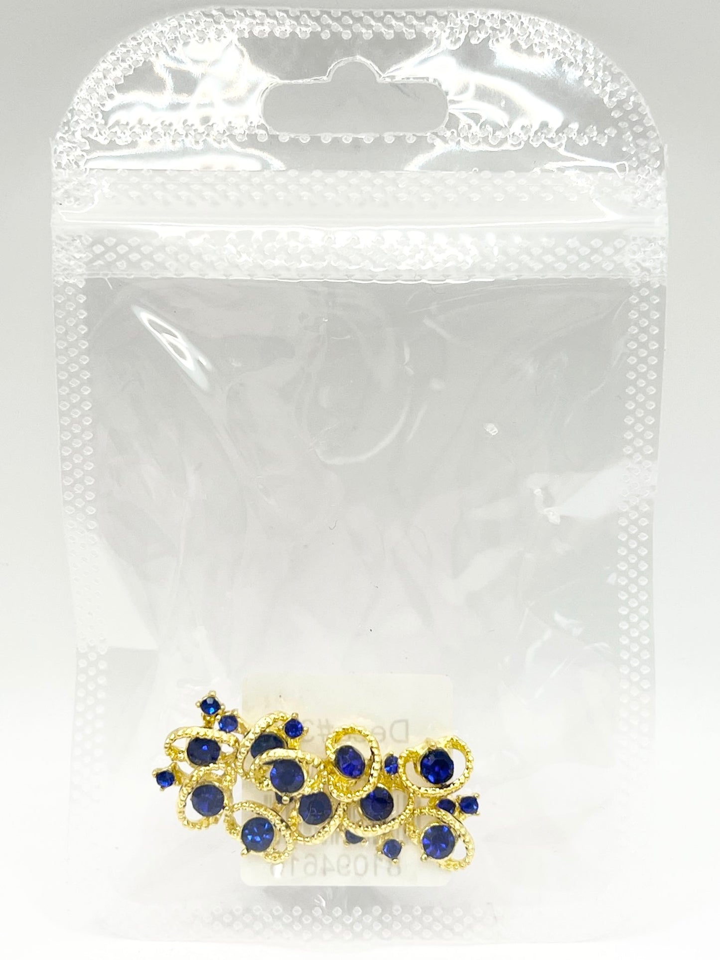 Queen - Nail Charms 10pc - #369 Gold Blue Cosmic Staffs