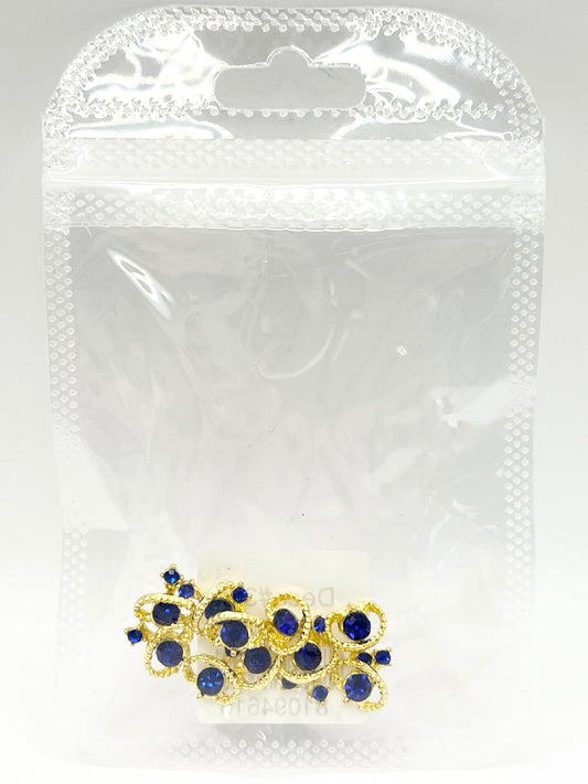 Queen - Nail Charms 10pc - #369 Gold Blue Cosmic Staffs