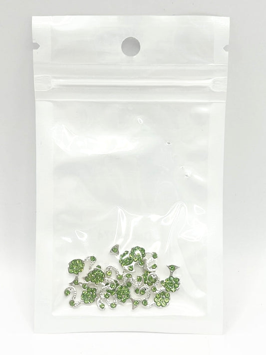 Queen - Nail Charms 10pc - #274 Silver Light Green Barbies