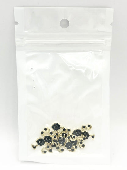 Queen - Nail Charms 10pc - #269 Gold Black Barbies