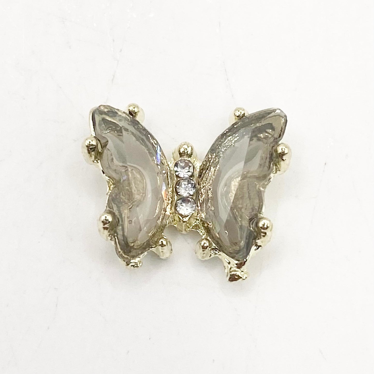 Queen - Nail Charms 10pc - #117 Gold Smokey Butterflies