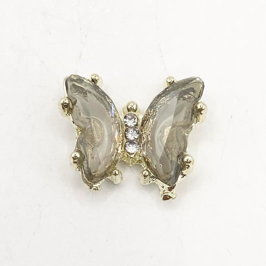 Queen - Nail Charms 10pc - #117 Gold Smokey Butterflies