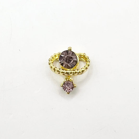 Queen - Nail Charms 10pc - #371 Gold Purple Cosmic Staffs