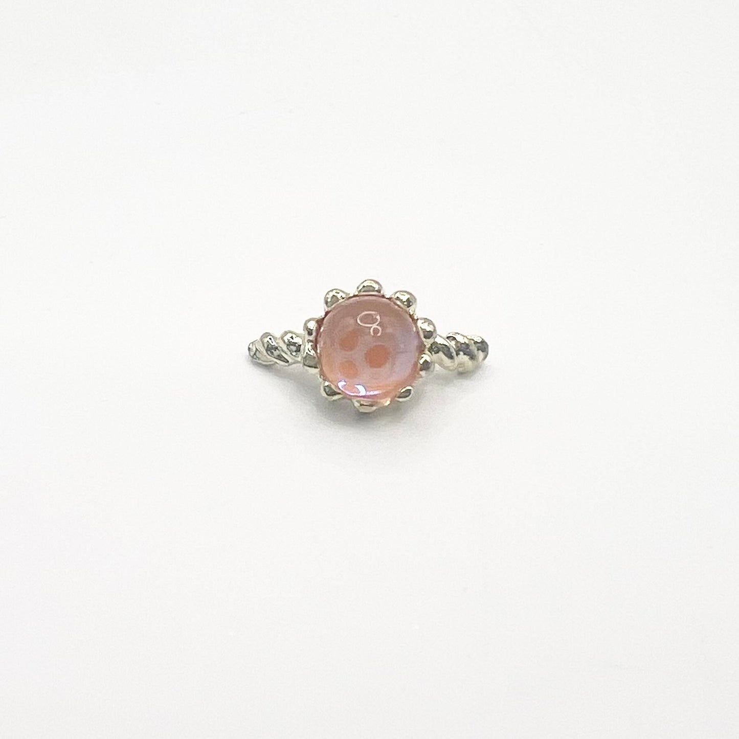 Queen - Nail Charms 10pc - #215 Gold Orange Pearl Half Rings