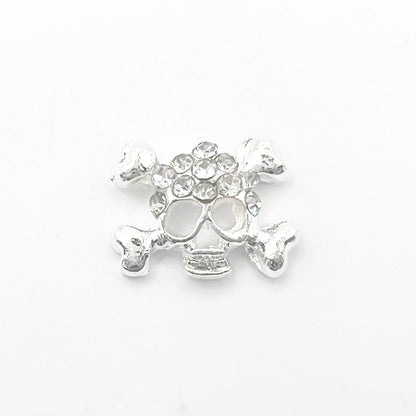 Queen - Nail Charms 10pc - #391 Silver Bones & Skulls