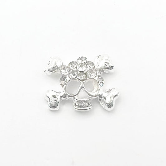 Queen - Nail Charms 10pc - #391 Silver Bones & Skulls