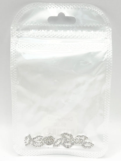 Queen - Nail Charms 10pc - #250 Silver Crystal Lips