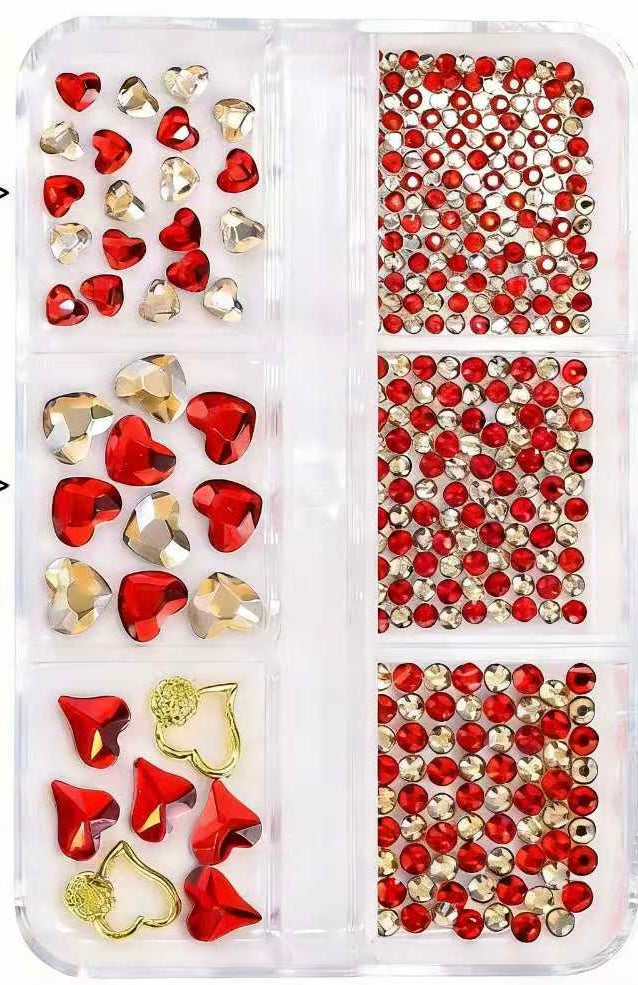Gel-Le - Heart & Red Rhinestone Assorted