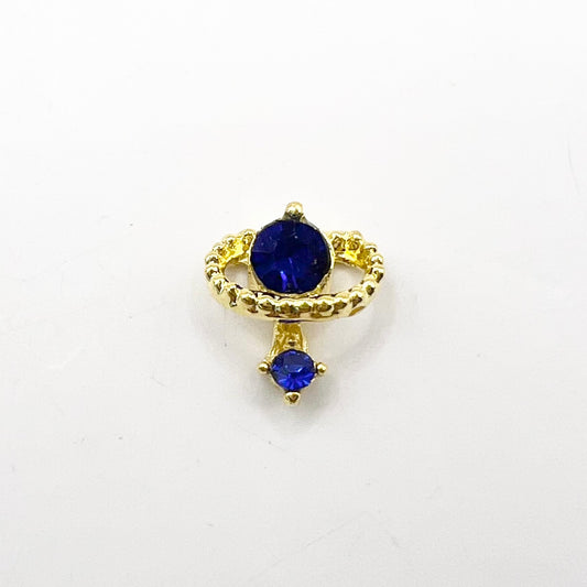 Queen - Nail Charms 10pc - #369 Gold Blue Cosmic Staffs