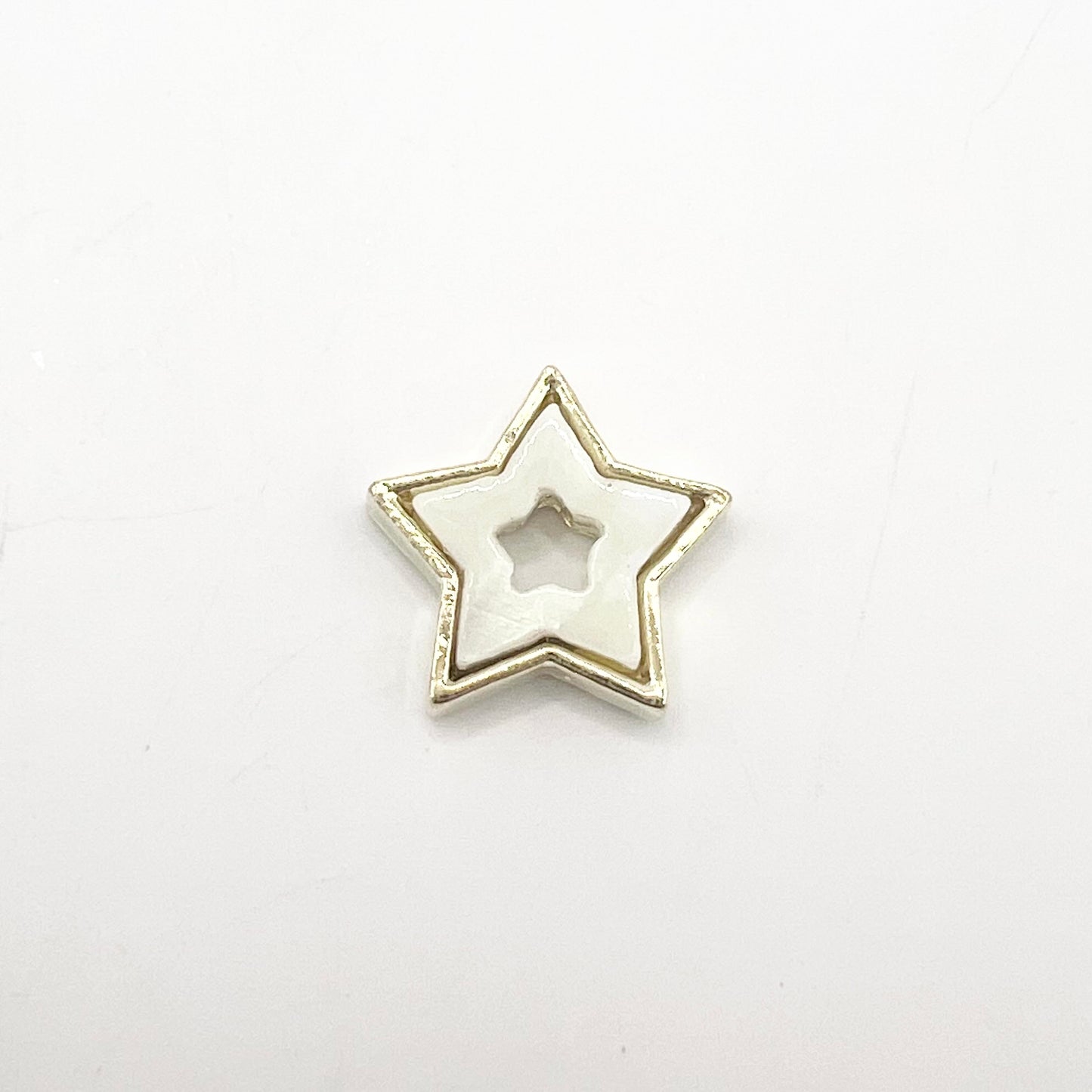 Queen - Nail Charms 10pc - #276 Gold White Stars