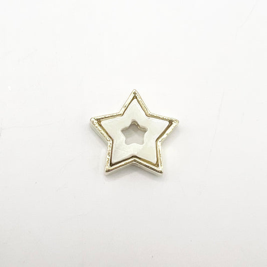 Queen - Nail Charms 10pc - #276 Gold White Stars