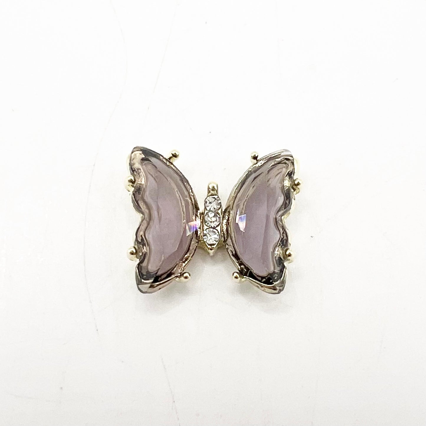 Queen - Nail Charms 10pc - #334 Gold Dark Purple Butterflies