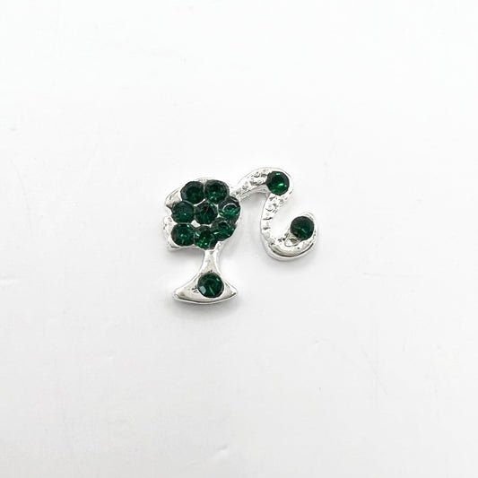 Queen - Nail Charms 10pc - #266 Silver Green Barbies