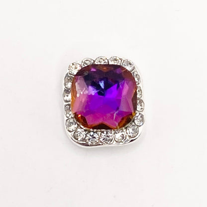 Queen - Nail Charms 10pc - #069 Silver Purple Squares