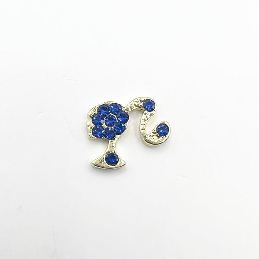 Queen - Nail Charms 10pc - #271 Gold Blue Barbies