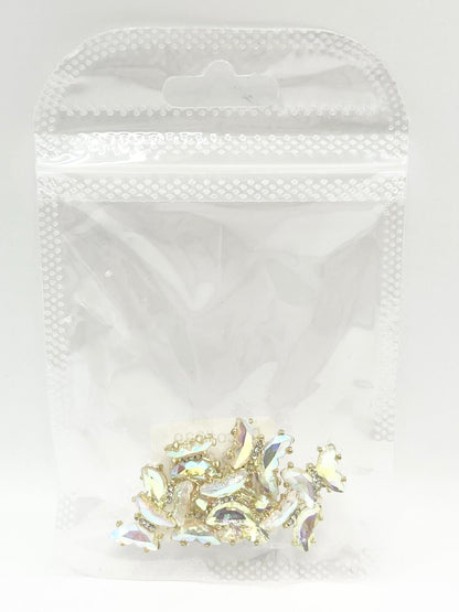 Queen - Nail Charms 10pc - #339 Gold Iridescent Butterflies