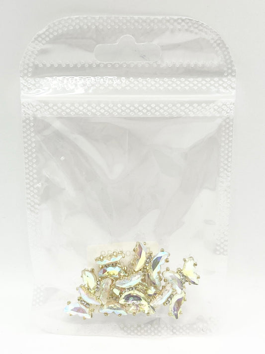 Queen - Nail Charms 10pc - #339 Gold Iridescent Butterflies