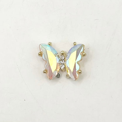 Queen - Nail Charms 10pc - #120 Gold Iridescent Butterflies