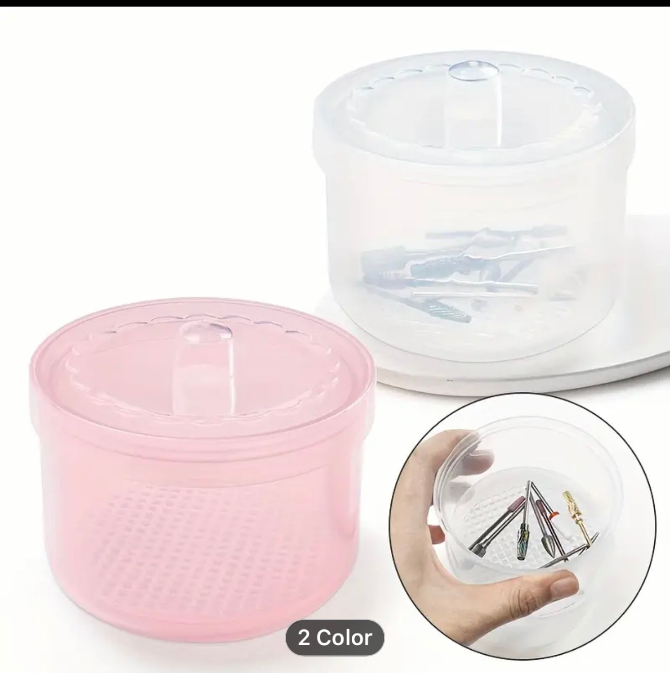Bit Cleaning Container CLEAR – Queen Nails & Beauty Supplies