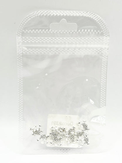 Queen - Nail Charms 10pc - #391 Silver Bones & Skulls