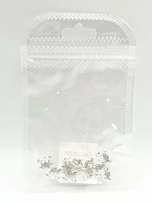 Queen - Nail Charms 10pc - #391 Silver Bones & Skulls