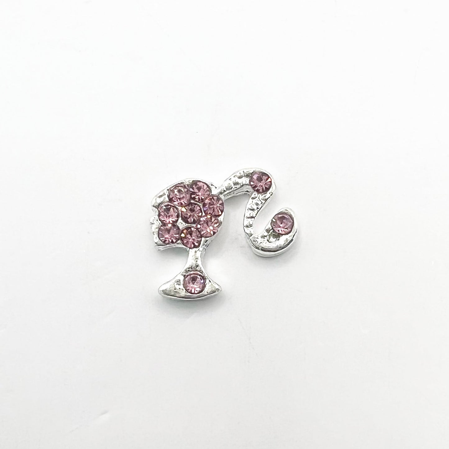 Queen - Nail Charms 10pc - #272 Silver Pink Barbies