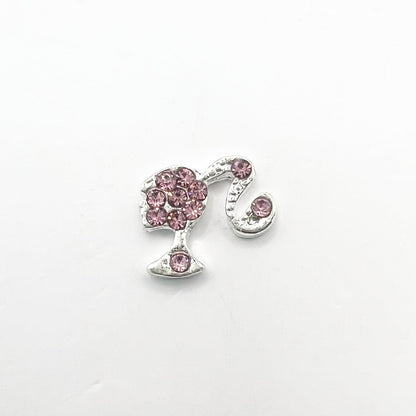 Queen - Nail Charms 10pc - #272 Silver Pink Barbies