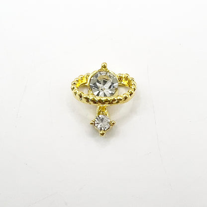 Queen - Nail Charms 10pc - #042 Gold White Cosmic Staffs