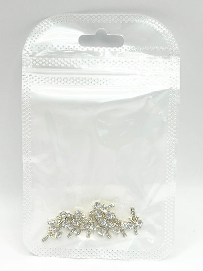 Queen - Nail Charms 10pc - #389 Gold Bow Crosses